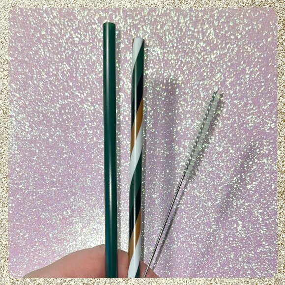 ⭐️ Starbucks Reusable Straws & Brush Set w/ Mesh Bag NWT ♻️🌎 - Picture 4 of 9